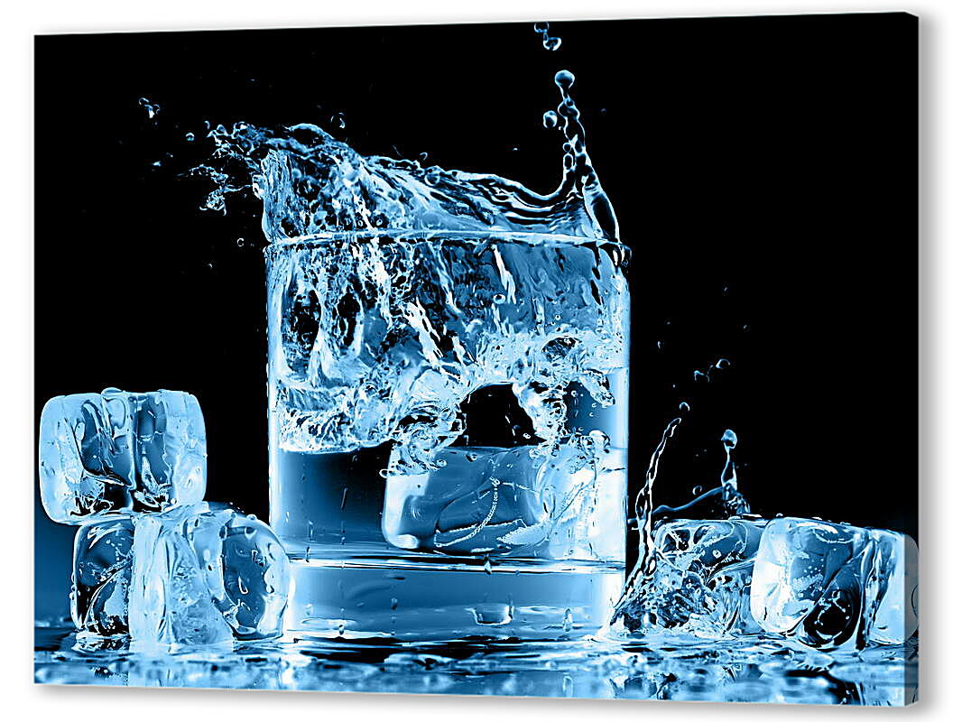 Постер (плакат) Кубики льда в воде
 артикул 38252
