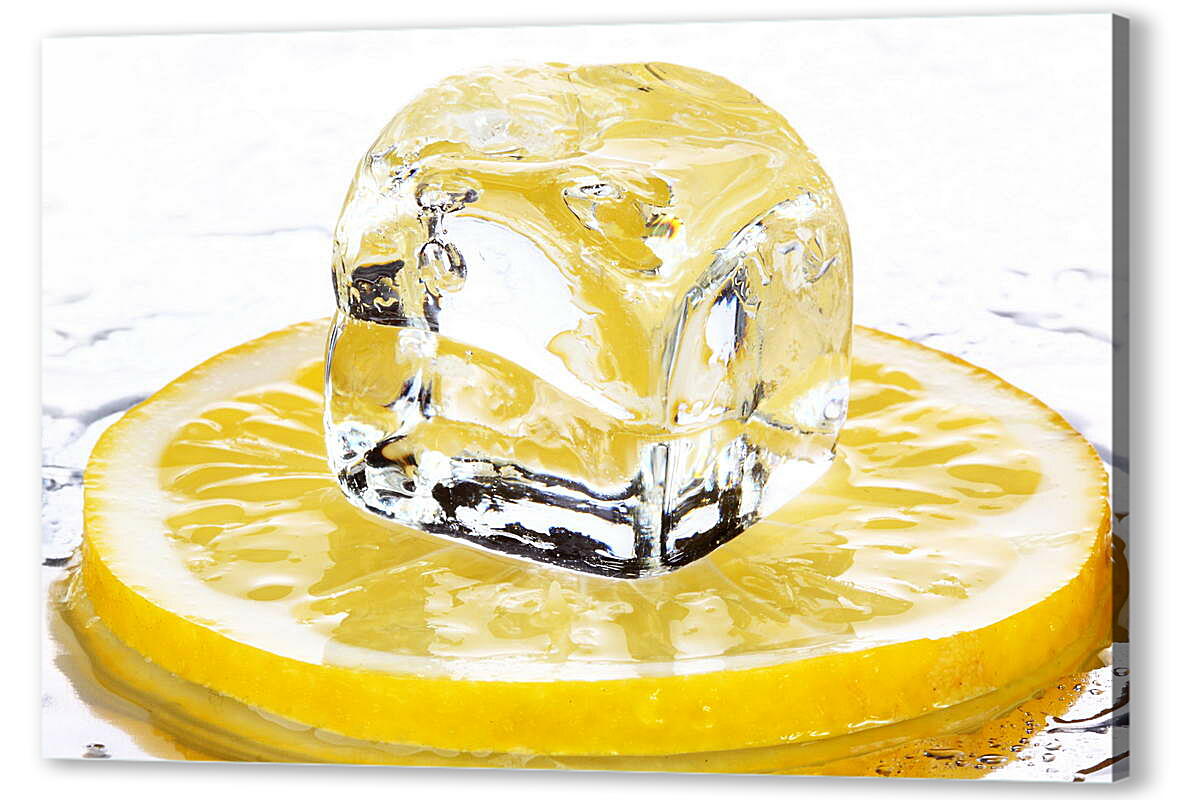 Постер (плакат) Кубик льда на лимоне
 артикул 38254