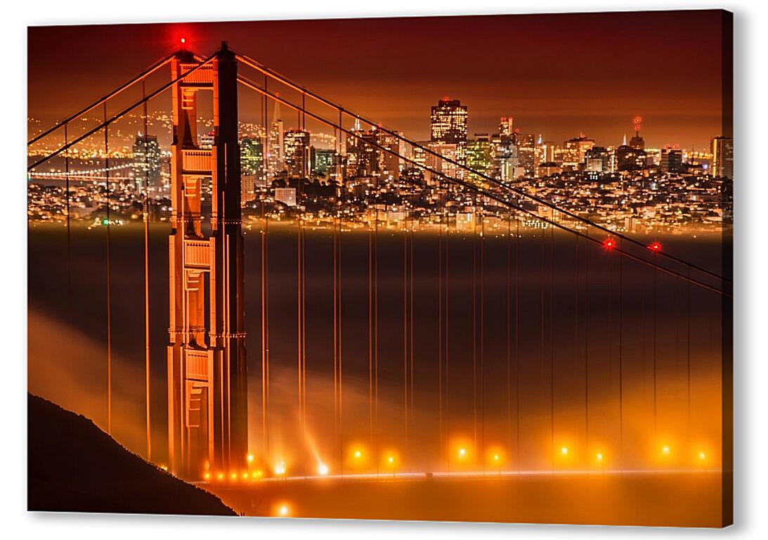 Постер (плакат) Мост Золотые Ворота. Сан Франциско артикул 3877