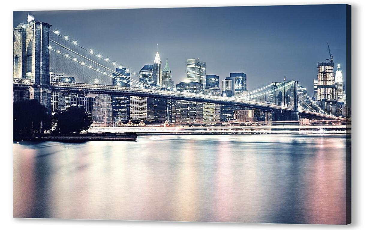 Постер (плакат) Бруклинский мост. Нью-Йорк. Америка артикул 3890