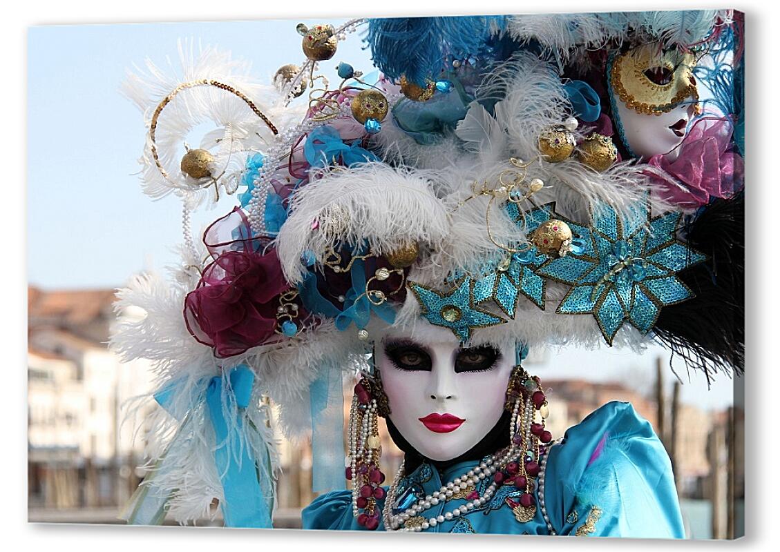 Постер (плакат) Девушка на венецианском карнавале артикул 39745