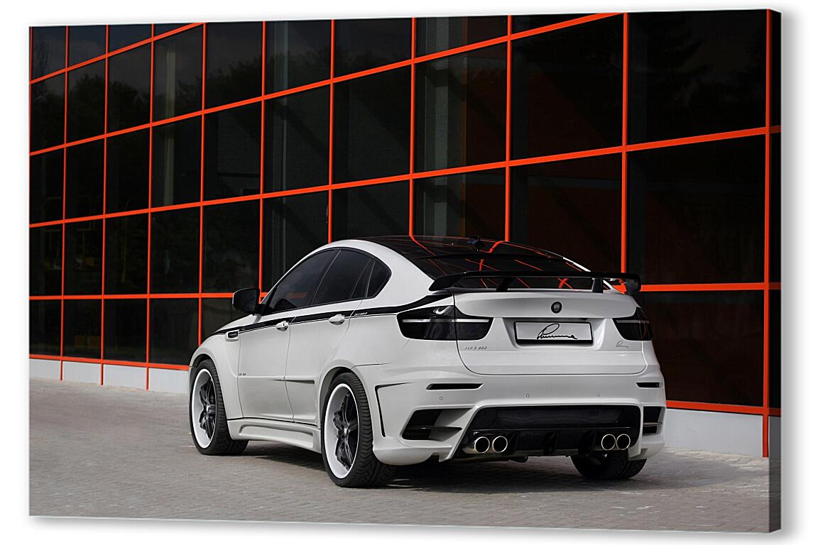 Постер BMW X6 белый артикул 7118