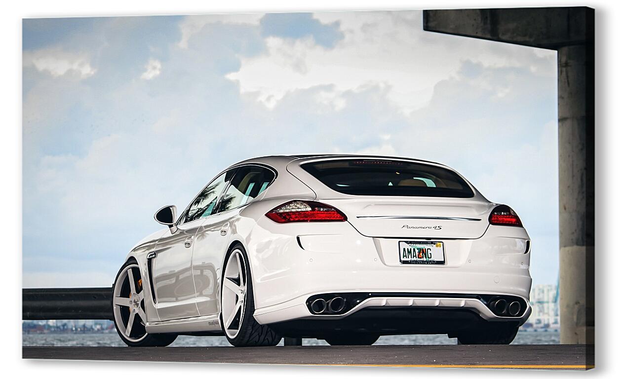 Постер Porsche Panamera белый артикул 7153