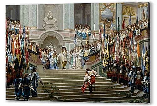 Постер (плакат) Прием принца Конде Людовиком XIV в Версале в 1674 году
 артикул 61187