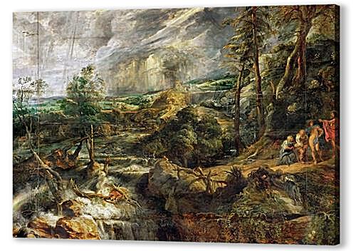 Постер (плакат) Stormy Landscape with Philemon and Baucis	
 артикул 61590