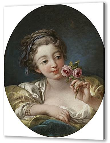 Постер (плакат) Girl with rose
 артикул 62275