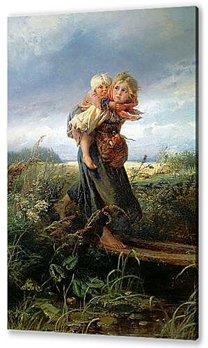 Постер Дети, бегущие от грозы артикул 63254