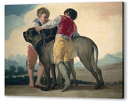 Постер (плакат) Boys with Mastiffs
 артикул 66862