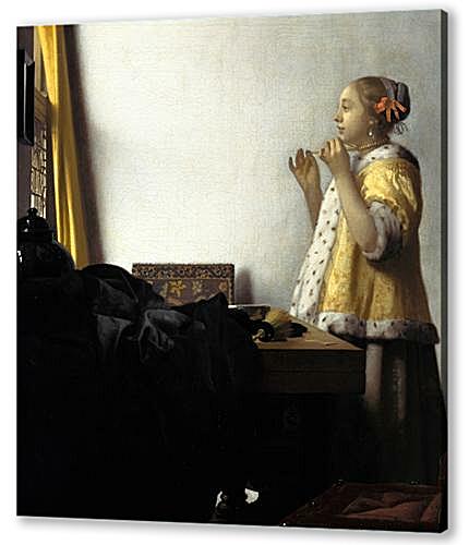 Постер (плакат) Young Woman with a Pearl Necklace
 артикул 67158