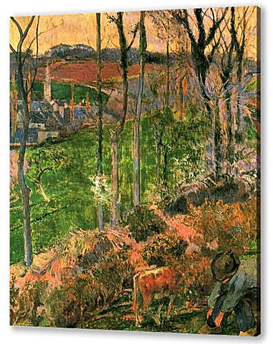 Постер Petit Breton arrangeant son sabot, ou Paysage a Pont-Aven, Bretagne артикул 70140