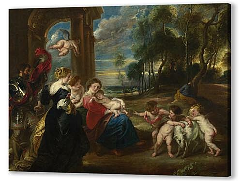 Постер (плакат) The Holy Family with Saints in a Landscape	
 артикул 70419