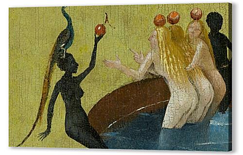 Постер The Garden of Earthly Delights, center panel (Detail women with peacock) артикул 71051