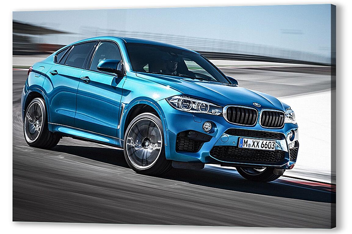 Постер BMW X6 синий артикул 7262