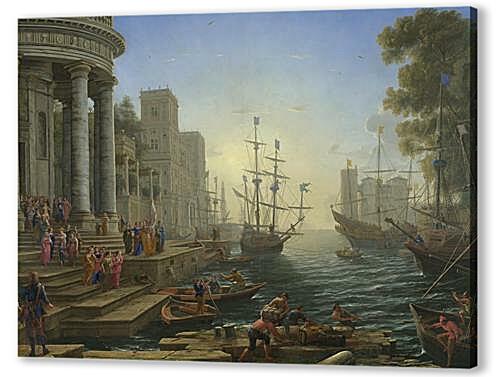 Постер Seaport with the Embarkation of Saint Ursula
 артикул 73628