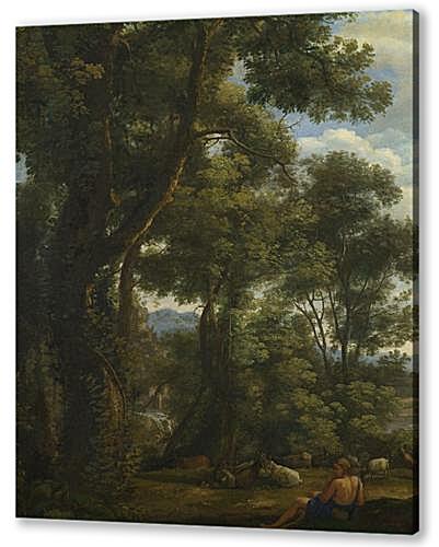 Постер Landscape with a Goatherd and Goats
 артикул 73633