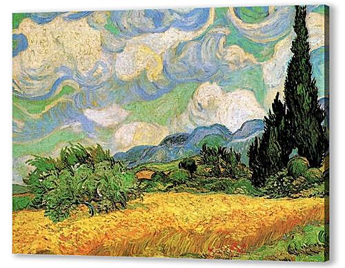 Постер (плакат) Wheat Field with Cypresses at the Haute Galline Near Eygalieres
 артикул 74030