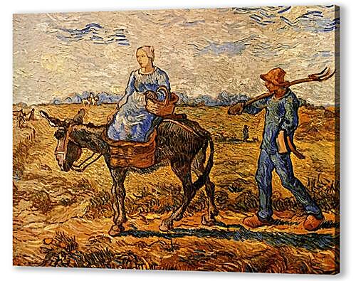 Постер (плакат) Morning Peasant Couple Going to Work
 артикул 74073