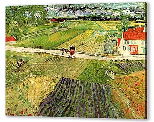 Постер Landscape with Carriage and Train in the Background
 артикул 74190
