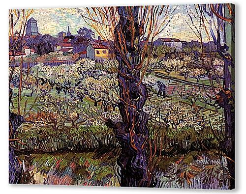 Постер (плакат) Orchard in Blossom with View of Arles
 артикул 74246