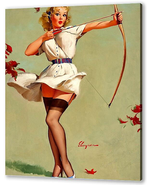 Постер (плакат) Девушка с луком артикул 7591
