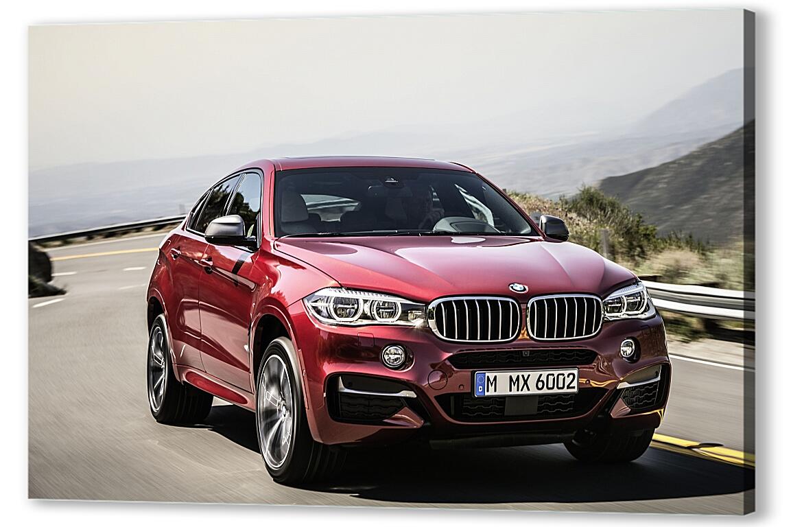 Постер Красный BMW X6  (БМВ) артикул 7148