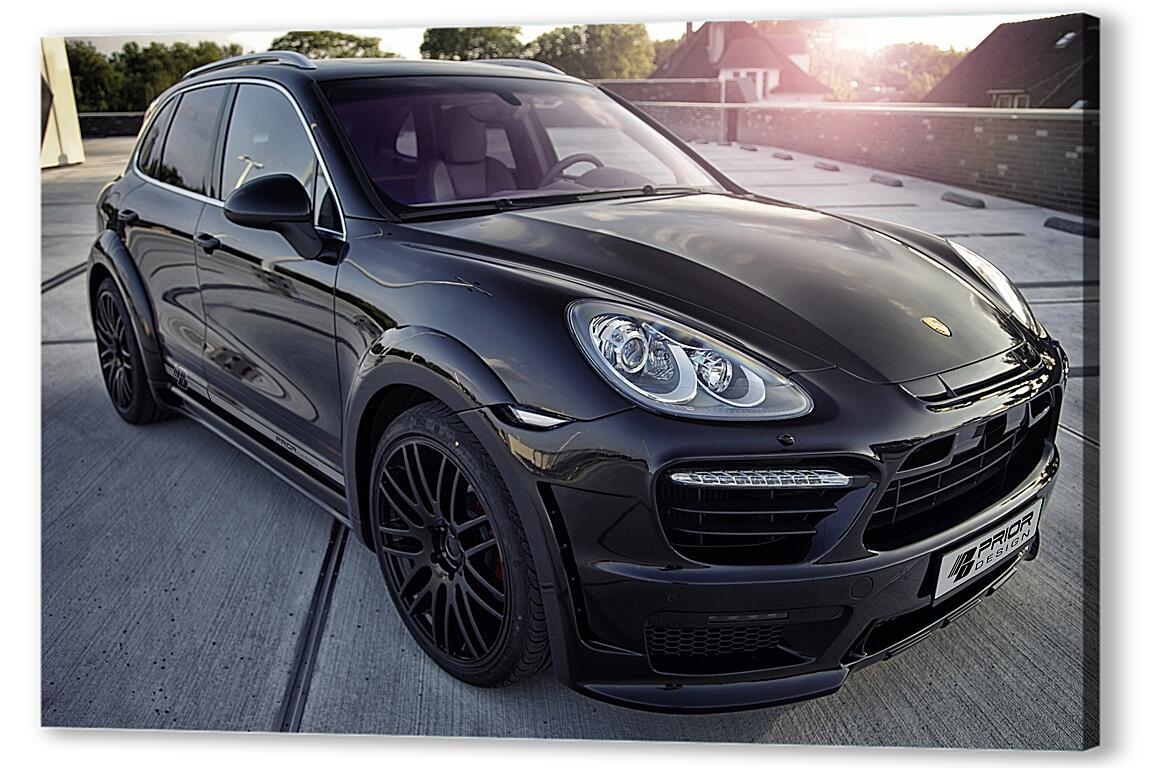 Постер (плакат) Порше Каен (Porsche Cayenne) черный артикул 7150