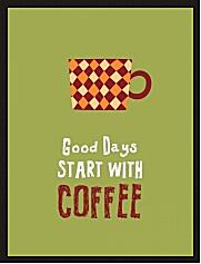 Картина - Хороший день начинается с кофе