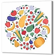 Постер (плакат) - Овощи и фрукты