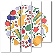 Модульная картина - Овощи и фрукты