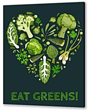 Постер (плакат) - Ешьте зеленое