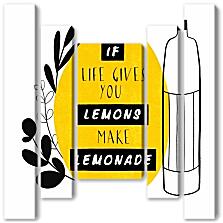 Модульная картина - Делай лимонад