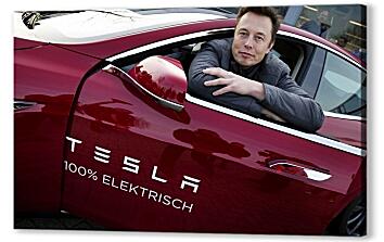 Постер (плакат) - Tesla Elon Mask
