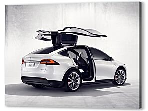 Постер (плакат) - Tesla Model X Back