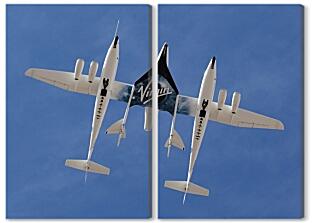 Модульная картина - Virgin Galactic самолет