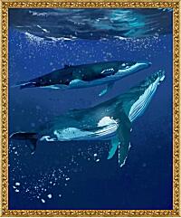 Картина - Любовь китов