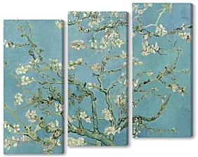Модульная картина - Цветущие ветки миндаля, Ван Гог