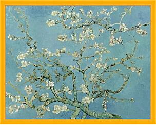 Картина - Цветущие ветки миндаля, Ван Гог