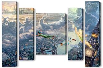Модульная картина - Полёт над Лондоном