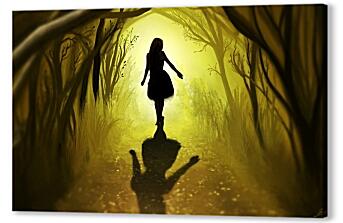 Постер (плакат) - Девочка в лесу