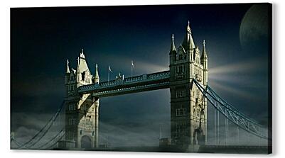 Постер (плакат) - Ночной Тауэрский мост в Лондоне