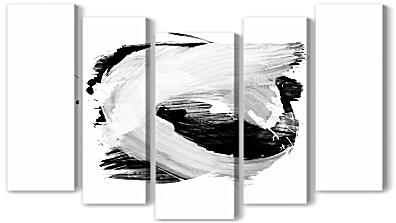 Модульная картина - Черно-белое пятно