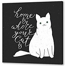 Постер (плакат) - Дом там где кот