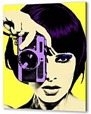 Постер (плакат) - Девушка с фотоаппаратом