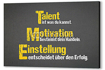 Постер (плакат) - Талант, мотивация, установка
