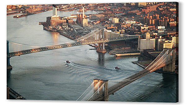 Постер (плакат) - Мосты Нью-Йорка
