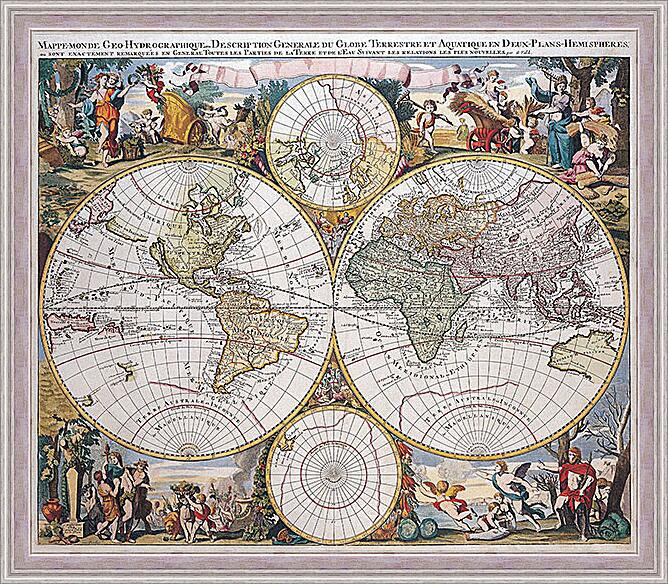 Картина - Старая карта мира
