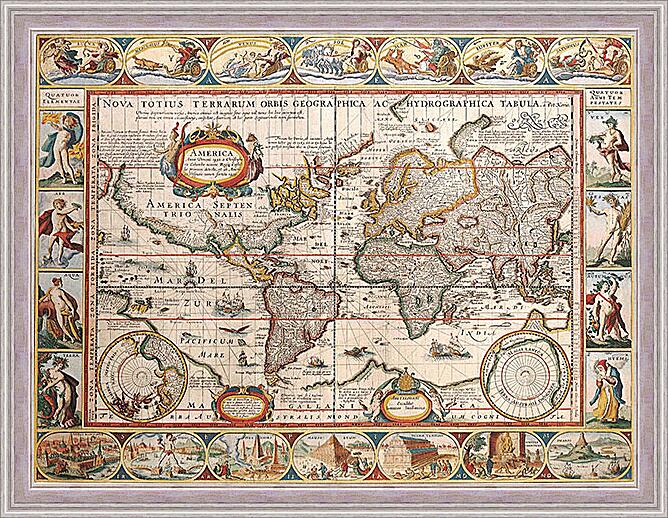 Картина - Карта мира 1606 года
