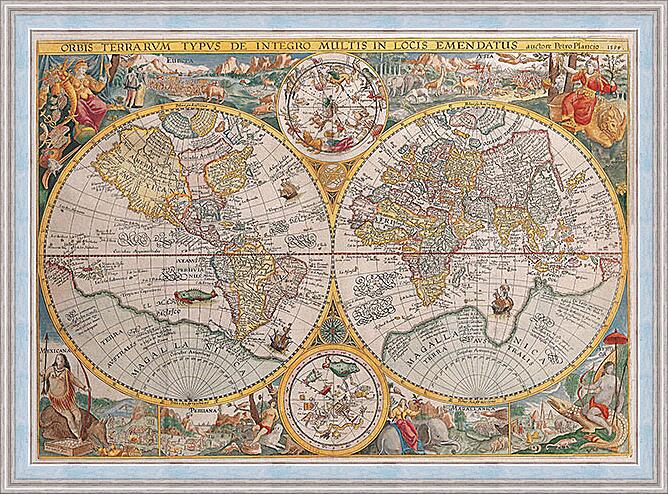 Картина - Карта Петро Планцио 1954 года

