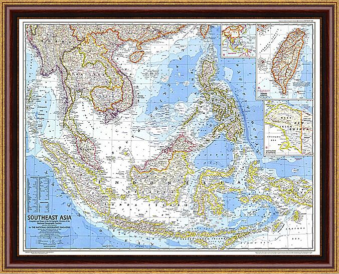 Картина - Карта Юго-Восточной Азии
