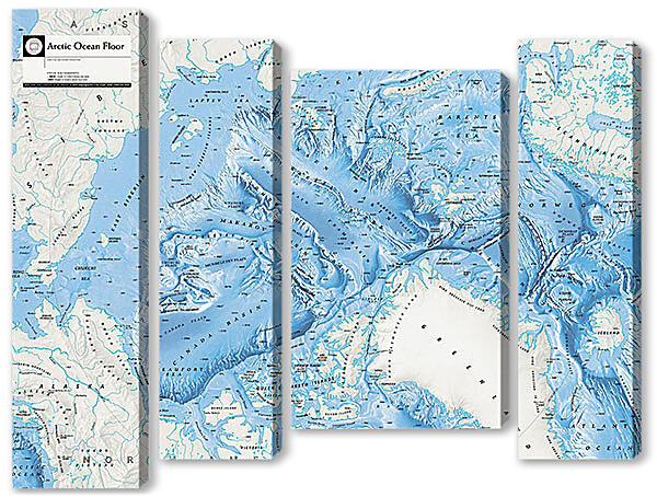 Модульная картина - Карта Арктической зоны
